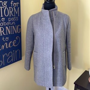J. Crew City Coat Gray Grey Sz 2 Petite - like New - Style F5455